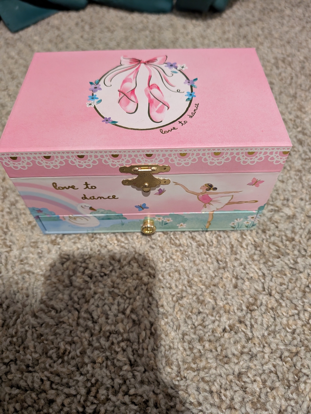 Love to Dance Pink Music Jewelry Box